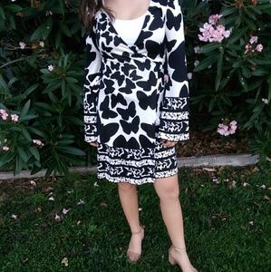 Butterfly wrap dress